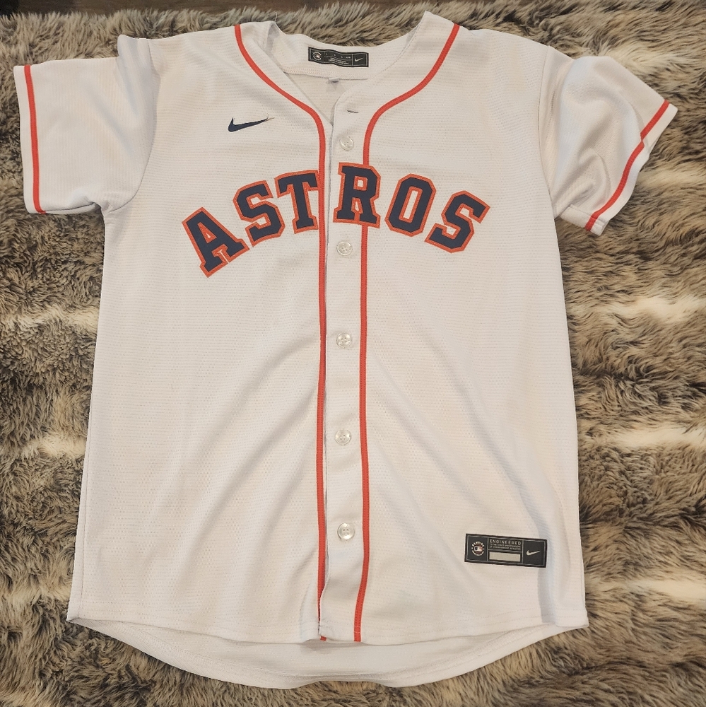 Nike Kids Astros White Baseball Jersey Bregman #2 youth large